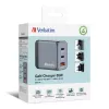 Verbatim GNC-65 GaN lādētājs 65W ar 2 x USB-C PD 65W / 1 x USB-A QC 3.0 (EU/UK/US)