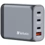 Verbatim GNC-100 GaN lādētājs 100 W ar 2 x USB-C PD 100 W / 1 x USB-C PD 65 W / 1 x USB-A QC 3.0 (ES/AK/ASV)