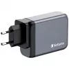Verbatim GNC-100 GaN lādētājs 100 W ar 2 x USB-C PD 100 W / 1 x USB-C PD 65 W / 1 x USB-A QC 3.0 (ES/AK/ASV)