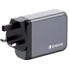 Verbatim GNC-100 GaN lādētājs 100 W ar 2 x USB-C PD 100 W / 1 x USB-C PD 65 W / 1 x USB-A QC 3.0 (ES/AK/ASV)