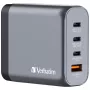 Verbatim GNC-140 GaN lādētājs 140W ar 2 x USB-C PD 140W / 1 x USB-C PD 20W / 1 x USB-A QC 3.0 (EU/UK/US)