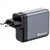 Verbatim GNC-140 GaN lādētājs 140W ar 2 x USB-C PD 140W / 1 x USB-C PD 20W / 1 x USB-A QC 3.0 (EU/UK/US)