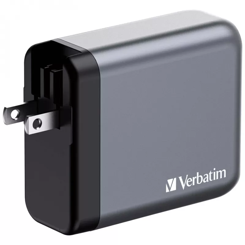 Verbatim GNC-140 GaN lādētājs 140W ar 2 x USB-C PD 140W / 1 x USB-C PD 20W / 1 x USB-A QC 3.0 (EU/UK/US)