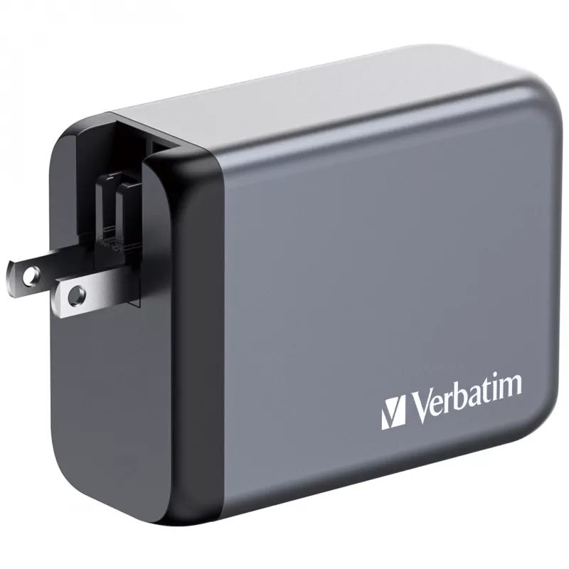 Verbatim GNC-200 GaN lādētājs 200 W ar 2 x USB-C PD 100 W / 1 x USB-C PD 65 W / 1 x USB QC 3.0 (EU/UK/US)