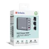 Verbatim GNC-240 GaN lādētājs 240W ar 1 x USB-C 140W / 1 x USB-C 100W / 1 x USB-C 65W / 1 x USB-A QC 3.0 (EU/UK/US)