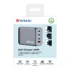 Verbatim GNC-240 GaN lādētājs 240W ar 1 x USB-C 140W / 1 x USB-C 100W / 1 x USB-C 65W / 1 x USB-A QC 3.0 (EU/UK/US)