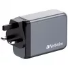 Verbatim GNC-240 GaN lādētājs 240W ar 1 x USB-C 140W / 1 x USB-C 100W / 1 x USB-C 65W / 1 x USB-A QC 3.0 (EU/UK/US)
