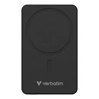 Verbatim Charge 'n' Go Essentials magnētiskais bezvadu ārējais akumulators 5000 mAh, melns