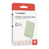 Verbatim Charge 'n' Go Essentials magnētiskais bezvadu ārējais akumulators 5000 mAh zaļš