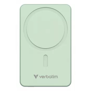 Verbatim Charge 'n' Go Essentials Magnetic Wireless Power Bank 10000 mAh zaļš