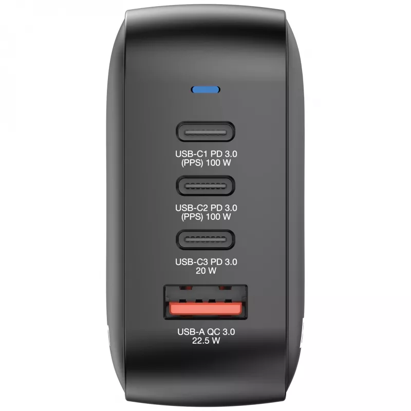 Verbatim Mini GaN lādētājs 100 W, 4 porti, ASV kontaktdakša ar ES un Lielbritānijas adapteriem