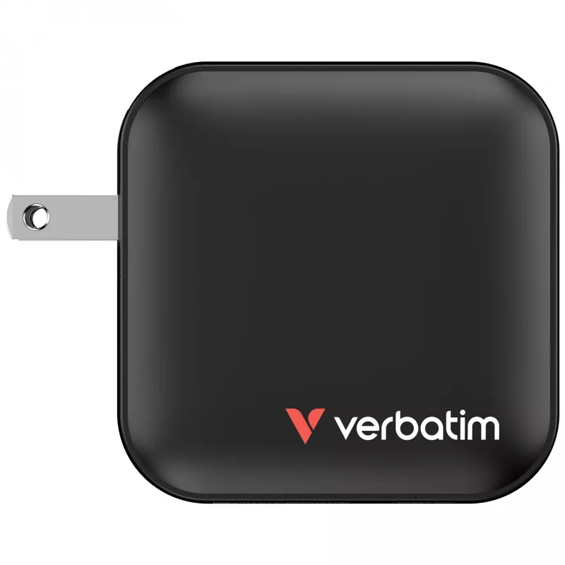 Verbatim Mini GaN lādētājs 100 W, 4 porti, ASV kontaktdakša ar ES un Lielbritānijas adapteriem
