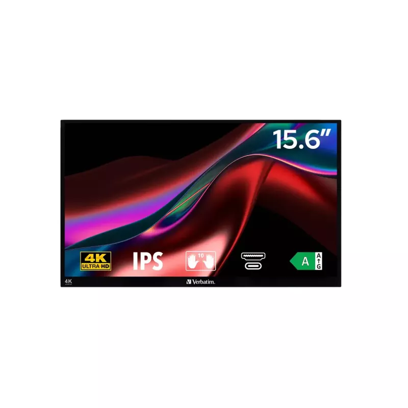 Monitors Verbatim Portable Touchscreen 15.6 collas LCD 4K 3840x2160