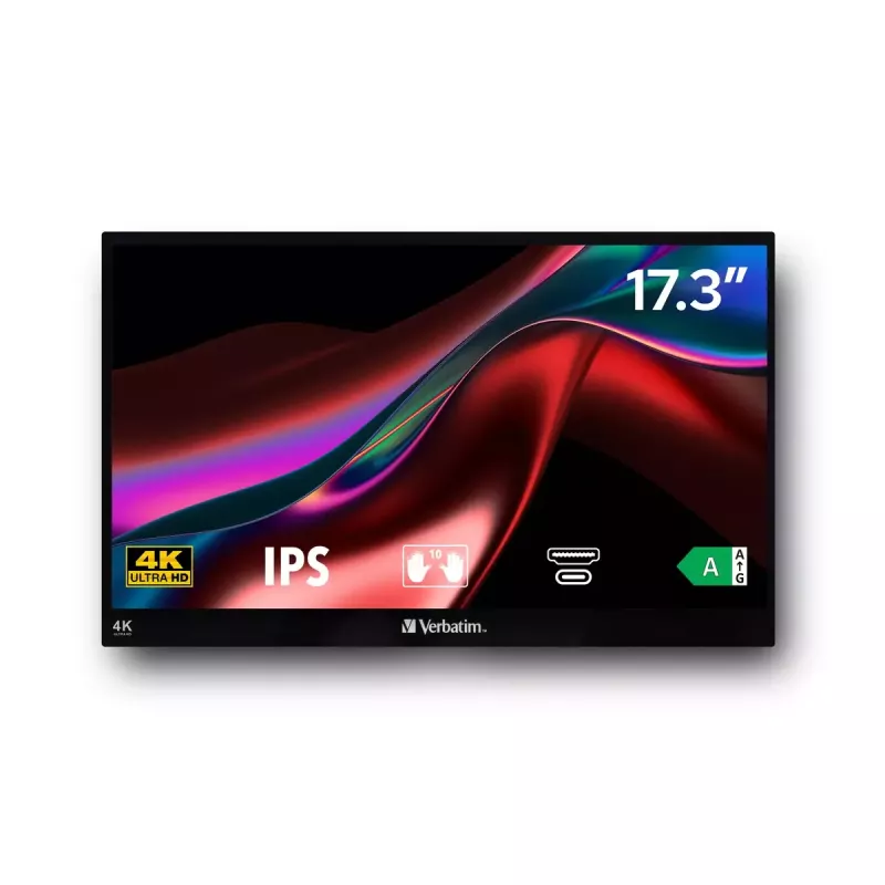 Monitors Verbatim Portable Touchscreen 17.3 collas 4K Ultra HD LCD 3840 x 2160