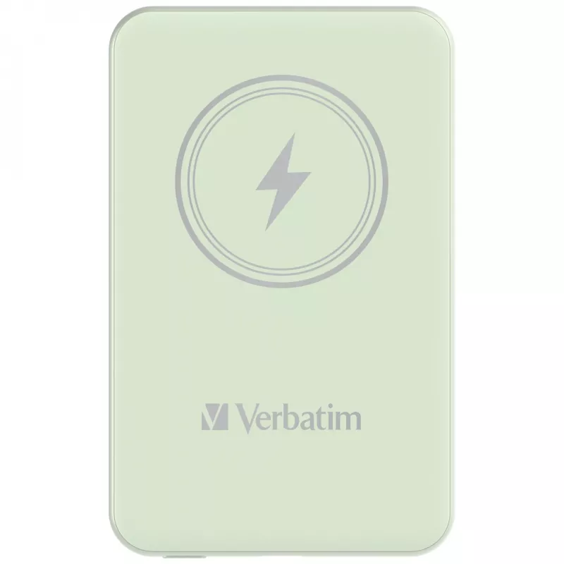 Verbatim Charge 'n' Go Magnetic Wireless Power Bank 5000mAh zaļš