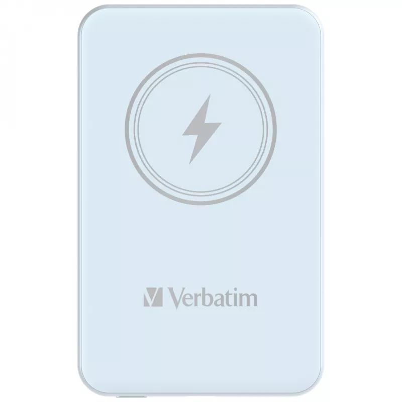 Verbatim Charge 'n' Go magnētiskā bezvadu ārējā akumulatora 5000 mAh zila