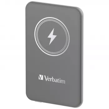 Verbatim Charge 'n' Go Magnētiskais bezvadu ārējais akumulators 5000mAh, pelēks