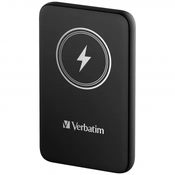 Verbatim Charge 'n' Go magnētiskais bezvadu ārējais akumulators 10000 mAh, melns