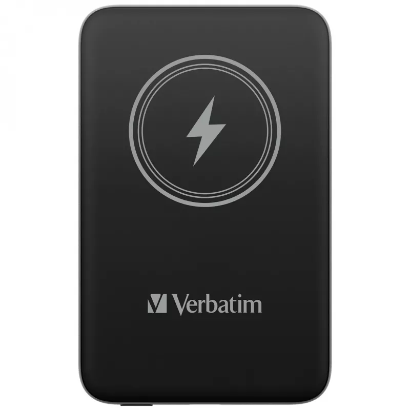 Verbatim Charge 'n' Go magnētiskais bezvadu ārējais akumulators 10000 mAh, melns