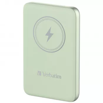 Verbatim Charge 'n' Go magnētiskais bezvadu ārējais akumulators 10000mAh zaļš