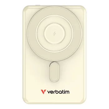 Verbatim Charge'n'G0 2C ārējais akumulators 5000 rnAh Zelts, 5000 mAh, Polimēra, Adaptīva ātrā uzlāde, Power Delivery 3.0, Quick Charge 3.0, Bezvadu uzlāde, 3,85 V, 20 W