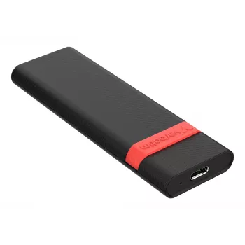 Verbatim M.2 NVMe SSD Enclosure Kit, SSD enclosure, M.2, PCI Express, 10 Gbit/s, USB connectivity, Melns, Red