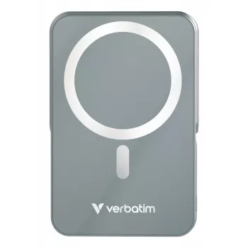 Verbatim Charge 'n' Go magnētiskais bezvadu ārējais akumulators ar statīvu - 10000 mAh pelēks