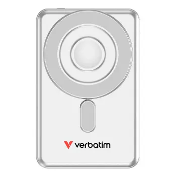 Verbatim Charge'n'Go 2C Power Bank 5000 mAh sudrabains, 5000 mAh, litija polimērs (LiPo), Adaptive Fast Charging, Power Delivery 3.0, Quick Charge 3.0, bezvadu uzlāde, 3,85 V, 20 W
