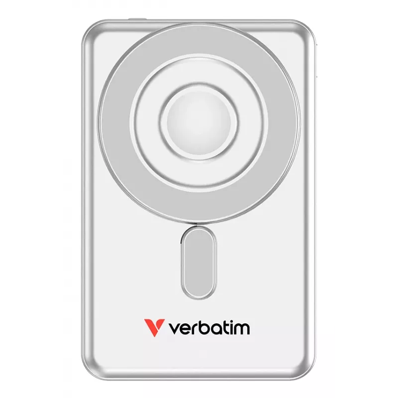 Verbatim Charge'n'Go 2C Power Bank 5000 mAh sudrabains, 5000 mAh, litija polimērs (LiPo), Adaptive Fast Charging, Power Delivery 3.0, Quick Charge 3.0, bezvadu uzlāde, 3,85 V, 20 W