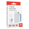 Verbatim Pocket SSD USB 3.2 Gen 2 1TB balta/gaiši zila, komplektā divi gumijas uzmavas