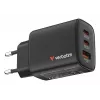 Verbatim Essentials GaN lādētājs 65 W, EU kontaktdakša, melns, iekštelpām, maiņstrāva, 20 V, melns