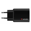 Verbatim Essentials GaN lādētājs 65 W, EU kontaktdakša, melns, iekštelpām, maiņstrāva, 20 V, melns