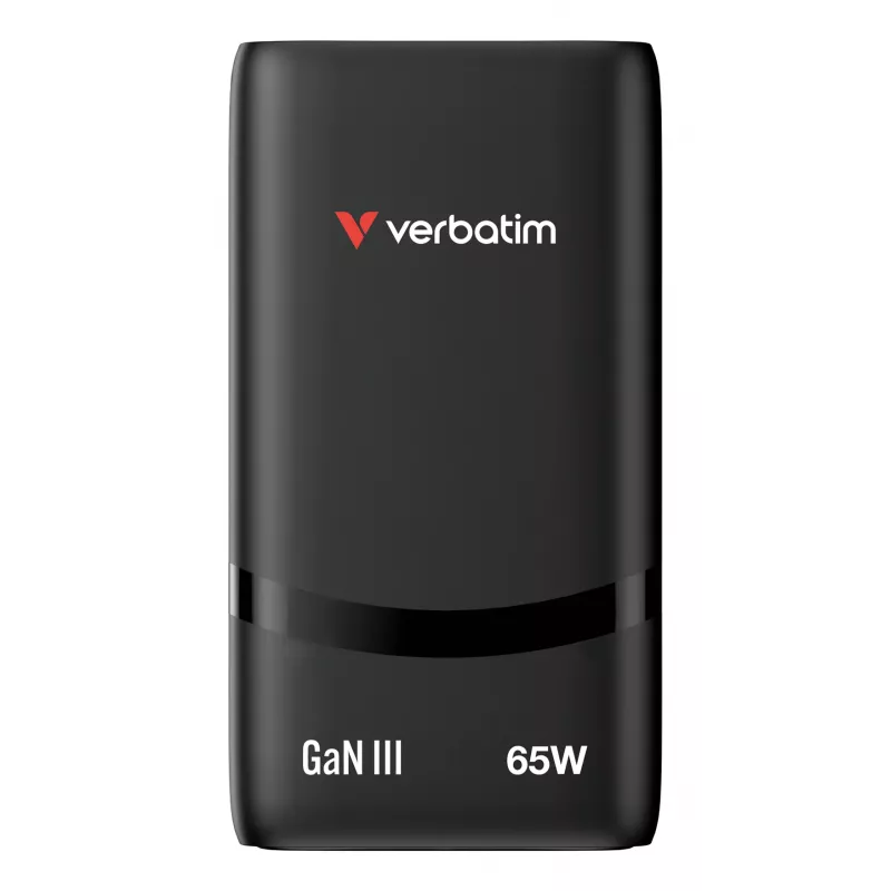 Verbatim Fold 'n' Go GaN lādētājs 65W ES spraudnis Melns, Iekštelpu, maiņstrāva, 20 V, Melns