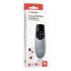 Verbatim Focus bezvadu prezentētājs ar sarkanu lāzera rādītāju, RF, USB, 30 m, melns, sudrabains