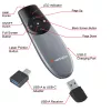 Verbatim Focus bezvadu prezentētājs ar sarkanu lāzera rādītāju, RF, USB, 30 m, melns, sudrabains