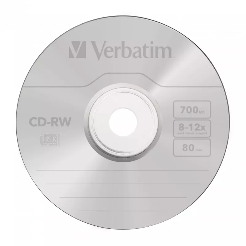 Verbatim CD-RW 12x 700 MB 10 gab.