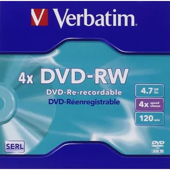 Verbatim VB-DMW44JC, DVD-RW, 120 mm, Jewel case, 1 gab., 4.7 GB