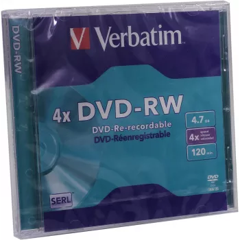 Verbatim VB-DMW44JC, DVD-RW, 120 mm, Jewel case, 1 gab., 4.7 GB