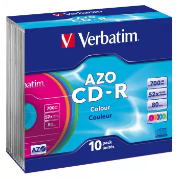 Verbatim CD-R AZO Colours 700 MB 48x 10 gab.