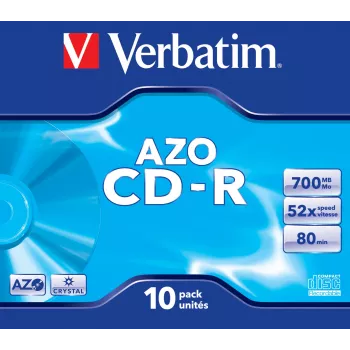 Verbatim CD-R AZO Crystal 700 MB 52x 10 gab.