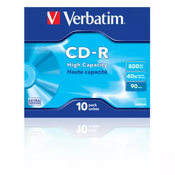 Verbatim CD-R High Capacity 800 MB 40x 10 gab.