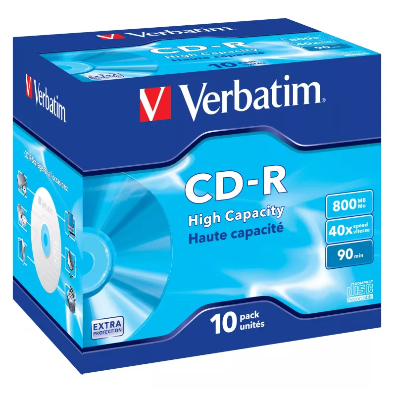 Verbatim CD-R High Capacity 800 MB 40x 10 gab.