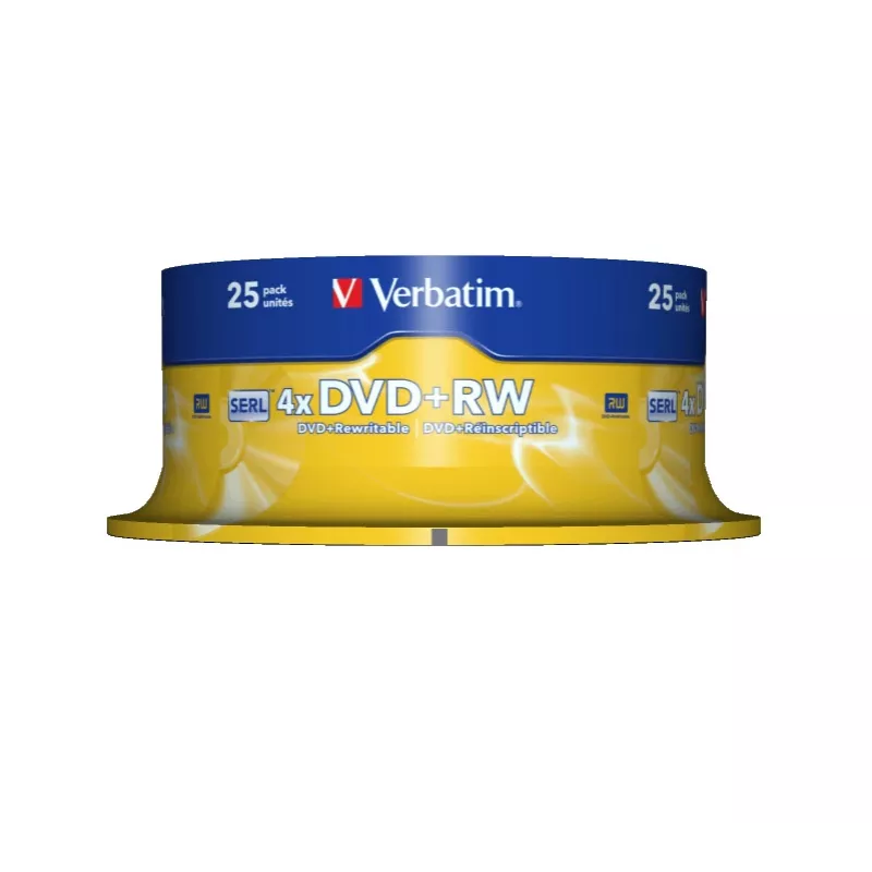 Verbatim DVD+RW Matt Silver 4.7 GB 25 gab.