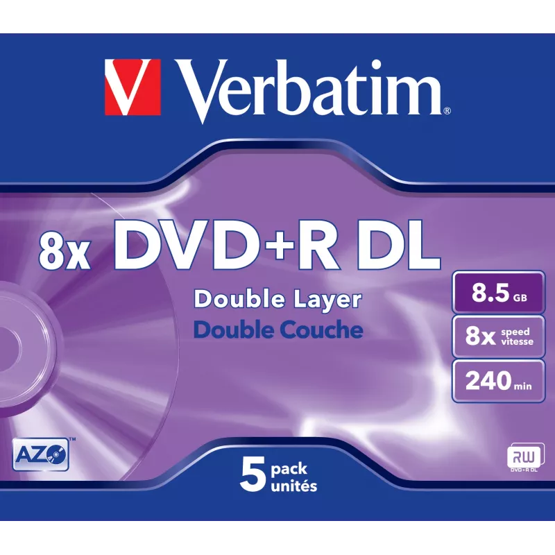 DVD+R DL Verbatim VB-DPD55JC 8,5 GB 5 gab.