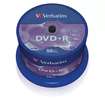 Verbatim VB-DPR47S3A, DVD+R, 120 mm, Spindle, 50 gab., 4.7 GB