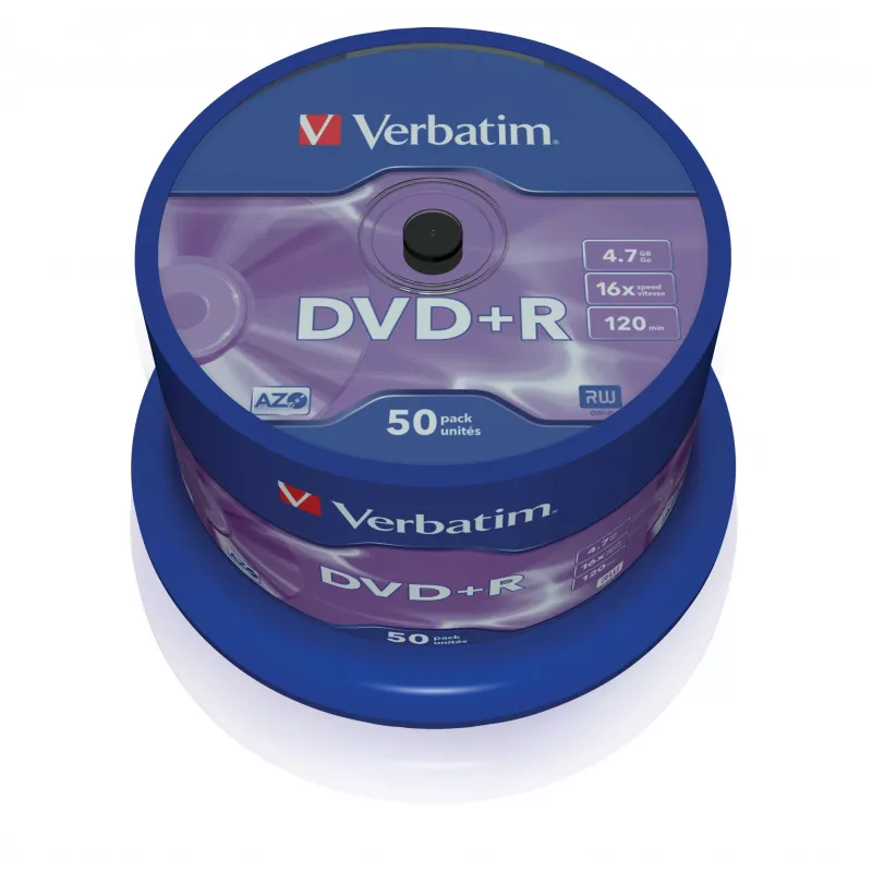 Verbatim VB-DPR47S3A, DVD+R, 120 mm, Spindle, 50 gab., 4.7 GB