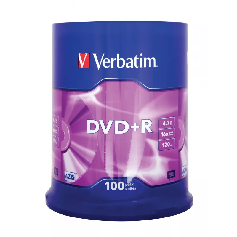 Verbatim DVD+R Matt Silver 4.7 GB 100 gab.