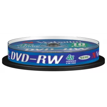 Verbatim DVDVER00072B, DVD-RW, Spindle, 10 gab., 4,7 GB