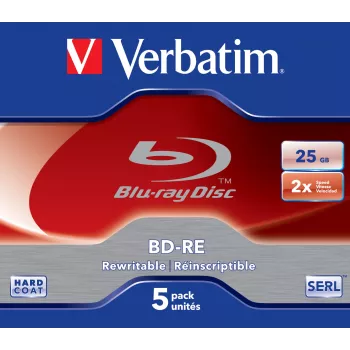Verbatim 43615 tukšs Blu-ray disks BD-RE 25 GB 5 gab.