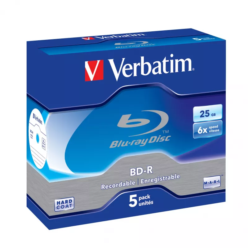 Verbatim 43715 tukšs Blu-Ray disks BD-R 25 GB 5 gab.